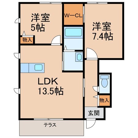 シャーメゾン紀水Ⅲの物件間取画像